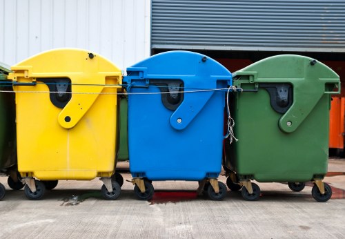 Local team loading bulky commercial waste from a London business premises