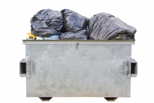 Waste disposal collection for a London home with bulky items being removed