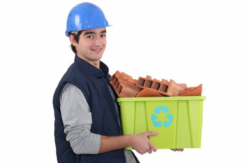 Team carrying out hoarder clearance in a London property