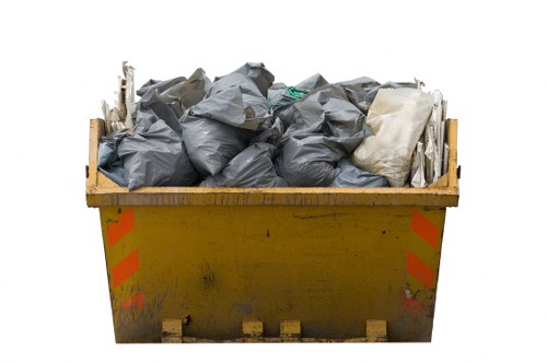 Bulky household waste being collected from a London property