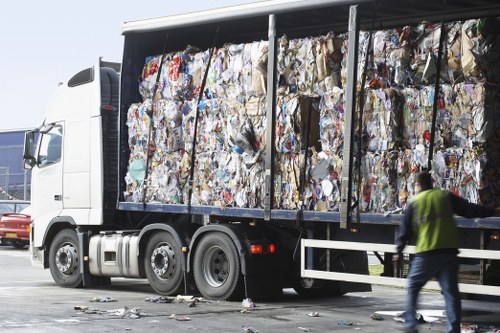 Responsible waste sorting and segregation during a junk clearance