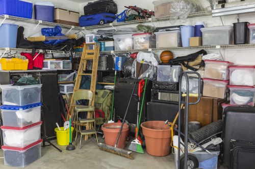 Collection crew handling restricted waste items under safety rules