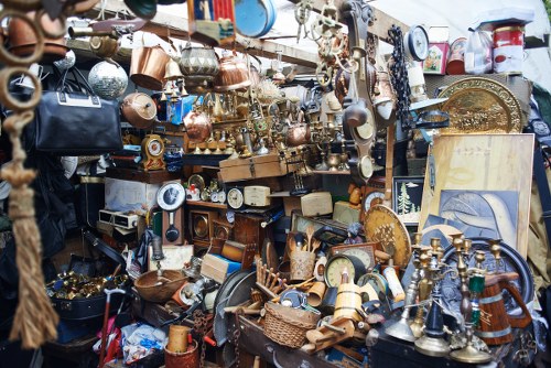 Mixed rubbish and furniture clearance prepared for loading