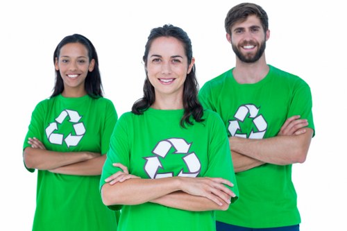 Packed garden waste ready for collection in a London property